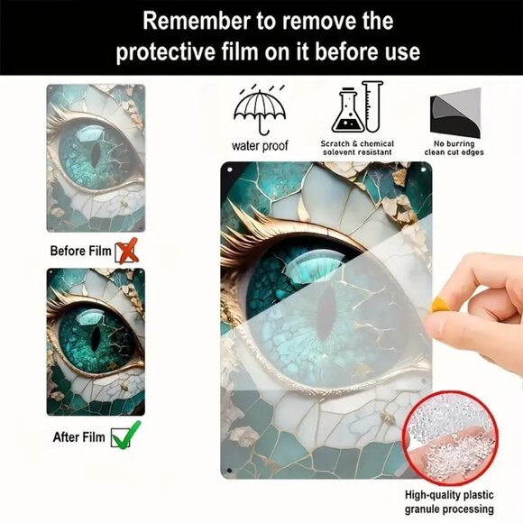 Green Eye Suncatcher Mythical Fantasy Hanging Creature Colorful In/Outdoor - Picture 3 of 3